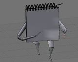 The character with more features.