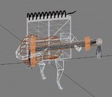 A wireframe rendering of the character.