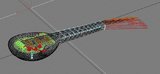 A wireframe rendering of the electric instrument.