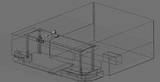 A screenshot of the early version of a industrial setting level, for use in an action game.