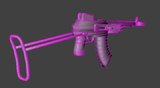 A lowpoly model of a weapon.