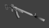 Another screenshot of the weapon lowpoly model.