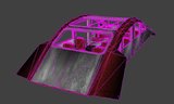 A lowpoly model of a train, which was intended to be used in a action game.