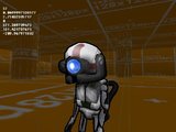 A close up of the game character.