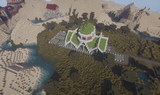 The fort train station from above.